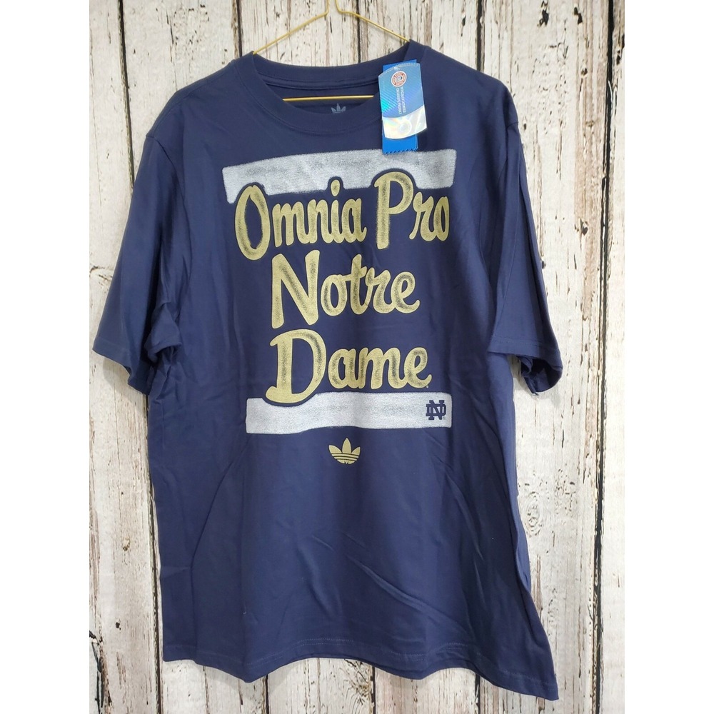 Adidas Men's Large Notre Dame Fighting Irish Short Sleeve Tee T-Shirt Top NEW